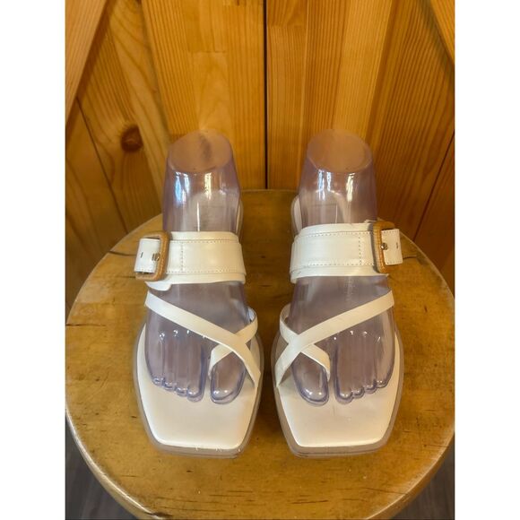 Dolce Vita Women's White Buckle Sandals Size 8 - Picture 2 of 10